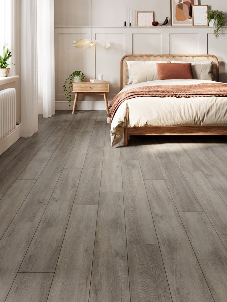 Finished vinyl plank flooring